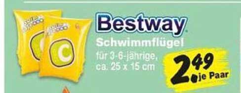 Bestway Schwimmflügel für 3-6 Jährige, ca. 25 x 15 cm