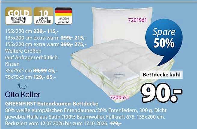 Bettdecke kühl