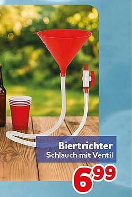 Biertrichter Schlauch mit Ventil