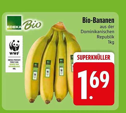 Bio-Bananen aus der Dominikanischen Republik 1kg