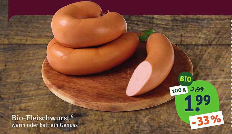 Bio-Fleischwurst warm oder kalt ein Genuss