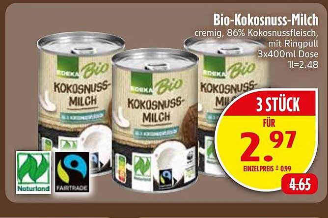 Bio-Kokosnuss-Milch