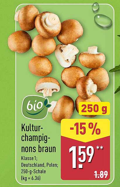 bio Kultur-champignons braun