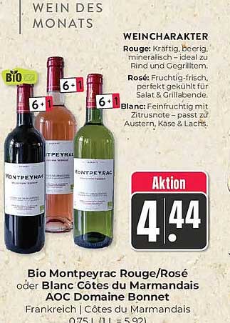 Bio Montpeyrax Rouge/Rosé oder Blanc Côtes du Marmandais AOC Domaine Bonnet