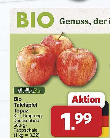 Bio Tafeläpfel Topaz
