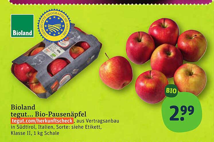 Bioland tegut... Bio-Pausenäpfel