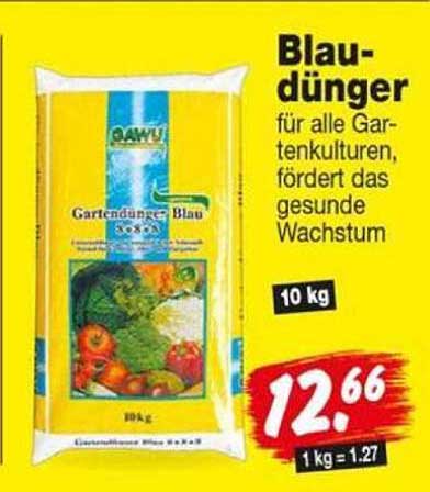Blau-dünger für alle Gartenkulturen, fördert das gesunde Wachstum
