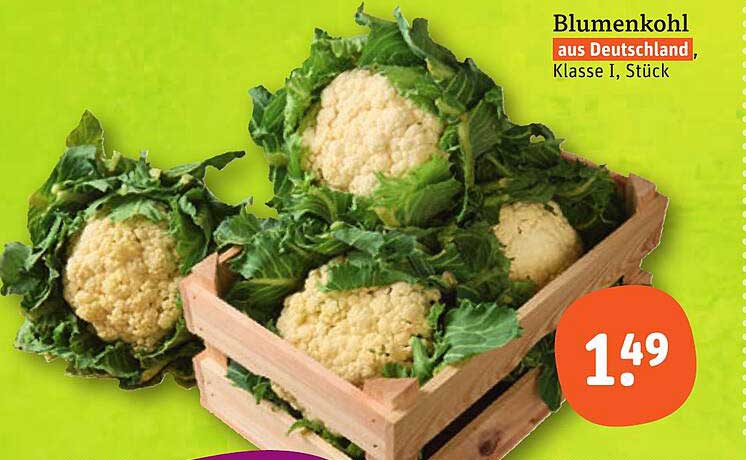 Blumenkohl aus Deutschland, Klasse I, Stück