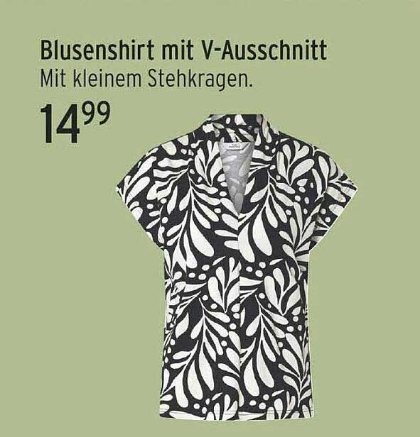 Blusenshirt mit V-Ausschnitt