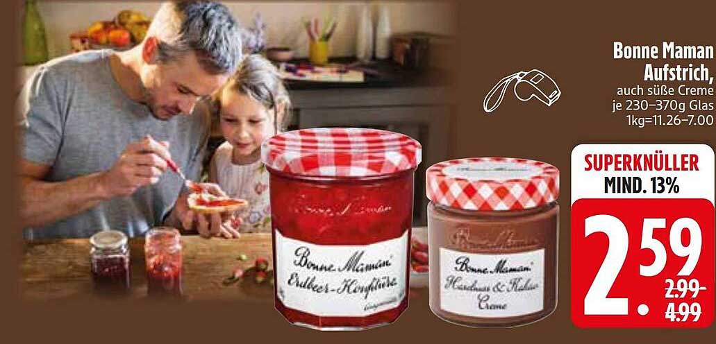 Bonne Maman Aufstrich, auch süße Creme je 230–370g Glas