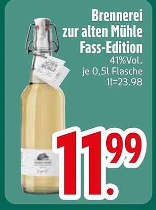 Brennerei zur alten Mühle Fass-Edition 41% Vol. je 0,5 l Flasche 1L=23.98