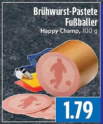 Brühwurst-Pastete Fußballer Happy Champ, 100 g