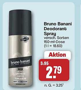 Bruno Banani Deodorant Spray versch. Sorten 150-ml-Dose (11 = 16.60)