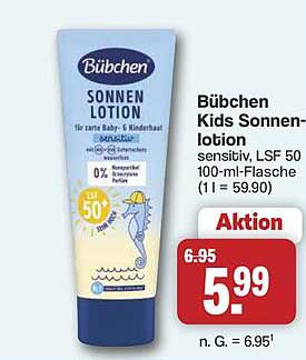 Bübchen Kids Sonnen-lotion sensitiv, LSF 50 100-ml-Flasche (1 l = 59.90)