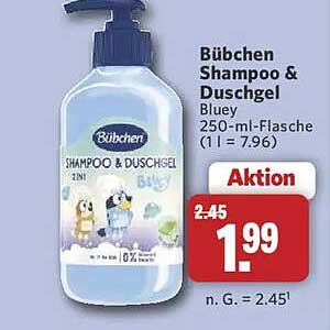 Bübchen Shampoo & Duschgel Bluey 250-ml-Flasche (1 l = 7.96)
