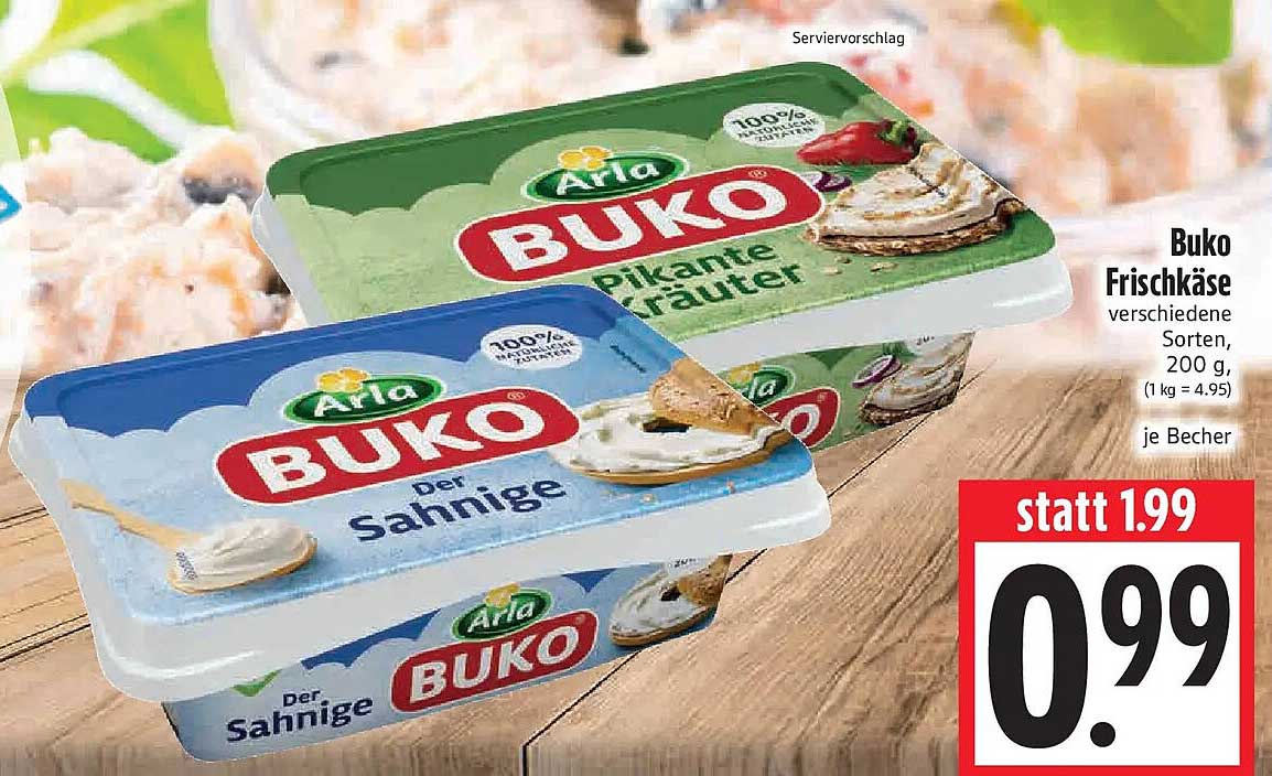 Buko Frischkäse verschiedene Sorten, 200 g