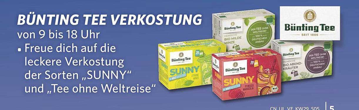 BÜNTING TEE VERKOSTUNG