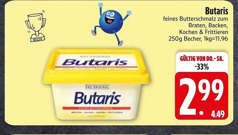 Butaris feines Butterschmalz zum Braten, Backen, Kochen & Frittieren