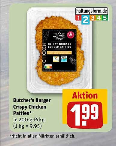 Butcher's Burger Crispy Chicken Patties*