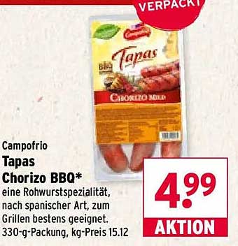 Campofrio Tapas Chorizo BBQ*
