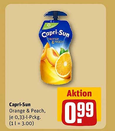 Capri-Sun Orange & Peach, je 0,33-l-Pckg. (1 l = 3.00)