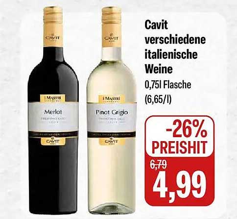 Cavit verschiedene italienische Weine