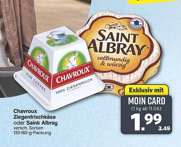 Chavroux Ziegenfrischkäse oder Saint Albray versch. Sorten 130-180-g-Packung