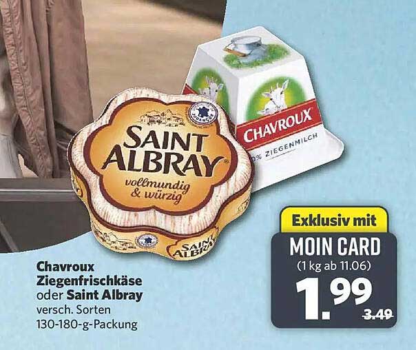 Chavroux Ziegenfrischkäse oder Saint Albray versch. Sorten 130-180-g-Packung