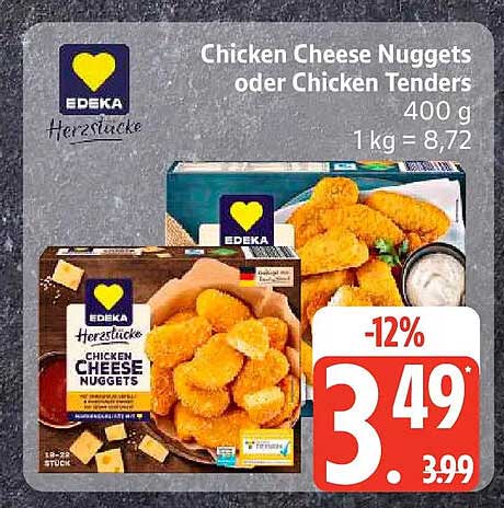 Chicken Cheese Nuggets oder Chicken Tenders