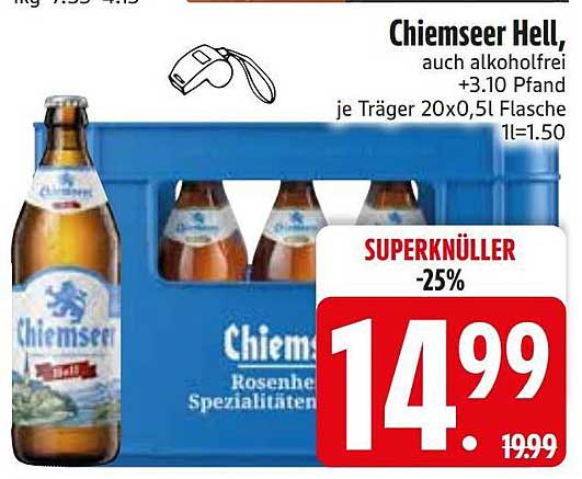 Chiemseer Hell, auch alkoholfrei