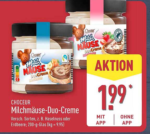 CHOCEUR Milchmäuse-Duo-Creme