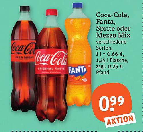 Coca-Cola, Fanta, Sprite oder Mezzo Mix