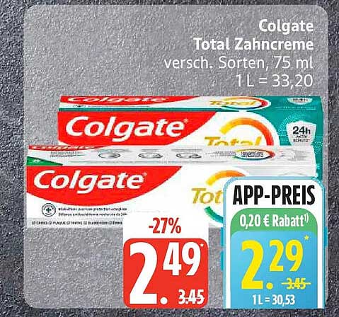 Colgate Total Zahncreme versch. Sorten, 75 ml