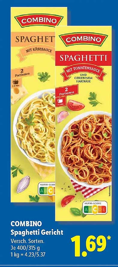 COMBINO Spaghetti Gericht