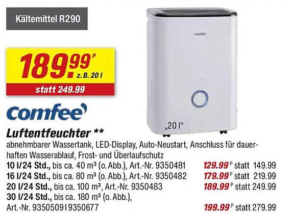 Comfee Luftentfeuchter **