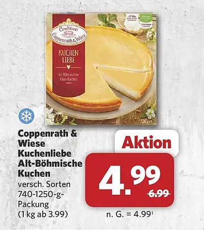 Coppenrath & Wiese Kuchenliebe Alt-Böhmische Kuchen versch. Sorten 740-1250-g-Packung (1 kg ab 3.99)