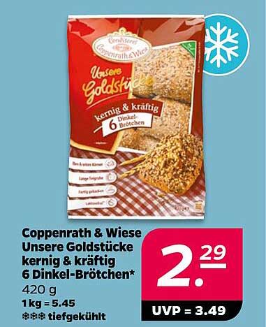 Coppenrath & Wiese Unsere Goldstücke kernig & kräftig 6 Dinkel-Brötchen*