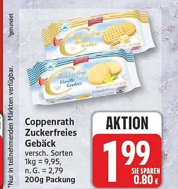 Coppenrath Zuckerfreies Gebäck versch. Sorten 200g Packung