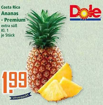 Costa Rica Ananas - Premium extra süß Kl. 1 je Stück