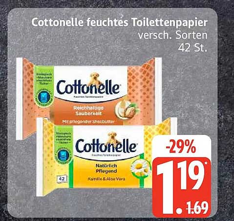 Cottonelle feuchtes Toilettenpapier versch. Sorten 42 St.