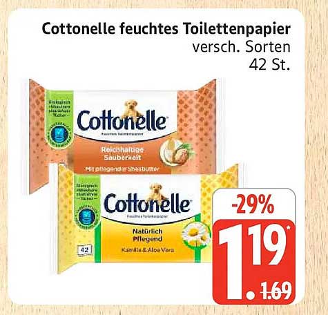Cottonelle feuchtes Toilettenpapier versch. Sorten 42 St.