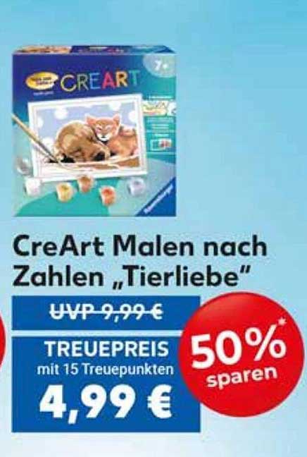 CreArt Malen nach Zahlen „Tierliebe“