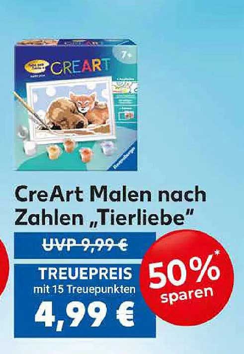 CreArt Malen nach Zahlen „Tierliebe“