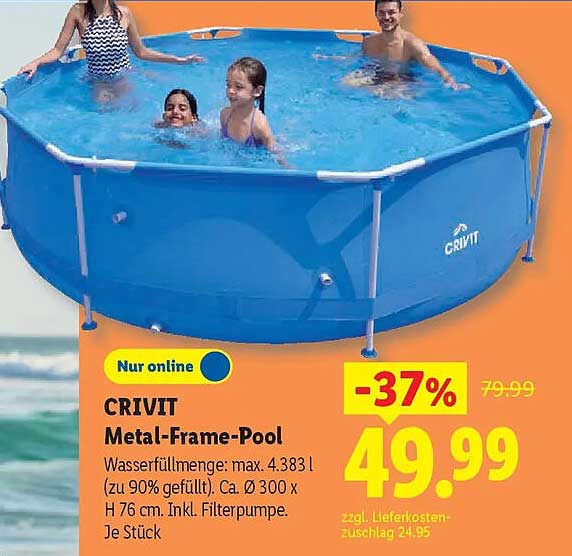 CRIVIT Metal-Frame-Pool