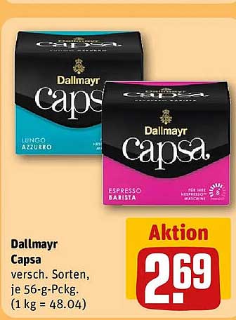 Dallmayr Capsa versch. Sorten, je 56-g-Packg. (1 kg = 48.04)