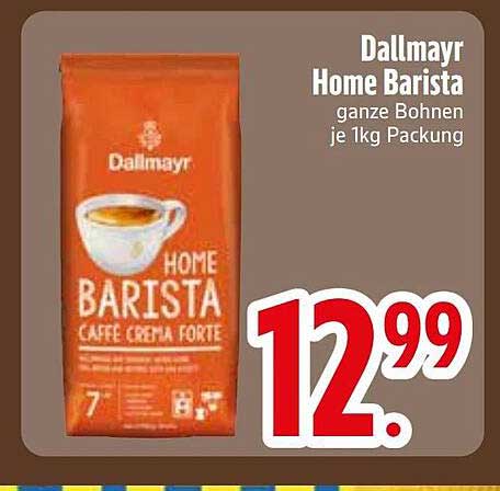 Dallmayr Home Barista ganze Bohnen je 1kg Packung