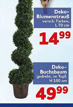 Deko-Buschbaum gedreht, im Topf, H 100 cm