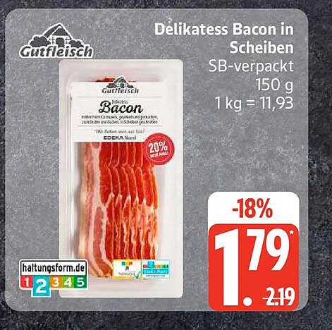 Delikatess Bacon in Scheiben SB-verpackt