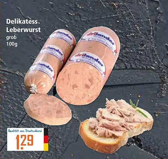 Delikatess-Leberwurst grob 100g