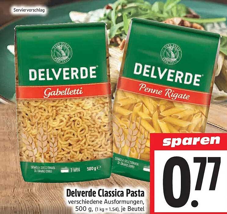 Delverde Classica Pasta verschiedene Ausformungen, 500 g, je Beutel